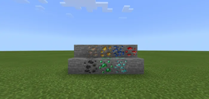 Yangi ma'dan teksturalari — Minecraft tekstura, rasm 1