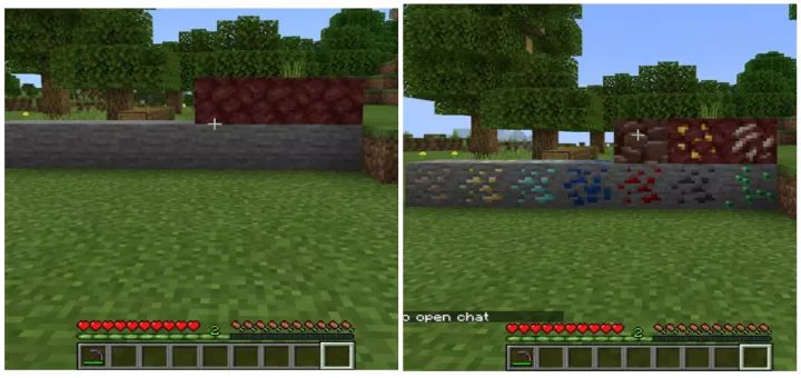 Kamuflyaj rudalar — Minecraft tekstura, rasm 1