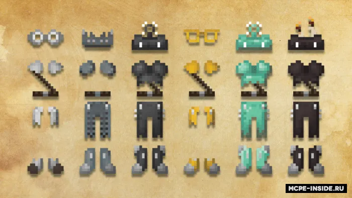 Cal'dan qurol va zirhlar — Minecraft tekstura, rasm 3