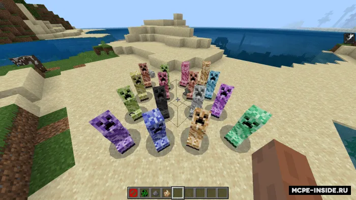 Rangli kriperlar — Minecraft tekstura, rasm 1