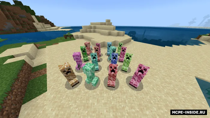 Rangli kriperlar — Minecraft tekstura, rasm 2