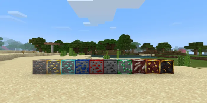 Ruda hoshiyalari — Minecraft tekstura, rasm 1