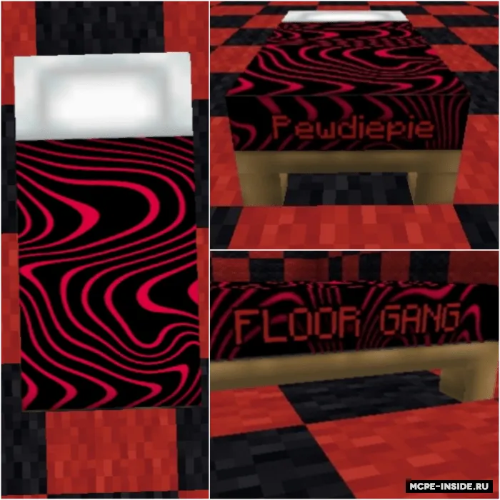 PewDiePie karovatlari — Minecraft tekstura, rasm 1