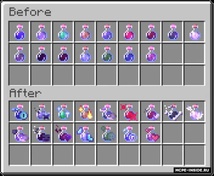 Yaxshilangan damlamalar — Minecraft tekstura, rasm 1