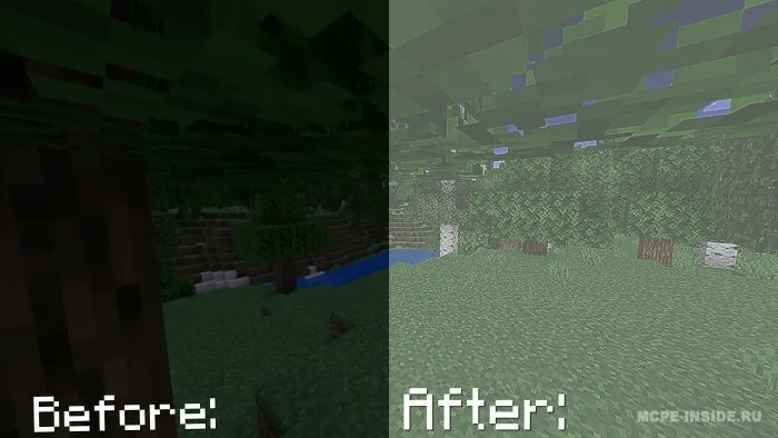 Yorqinlik — Minecraft shader, rasm 2