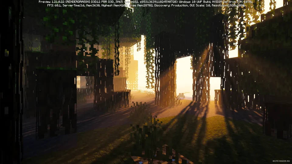 Poggy nur sochuvchi tushlar — Minecraft shader, rasm 1
