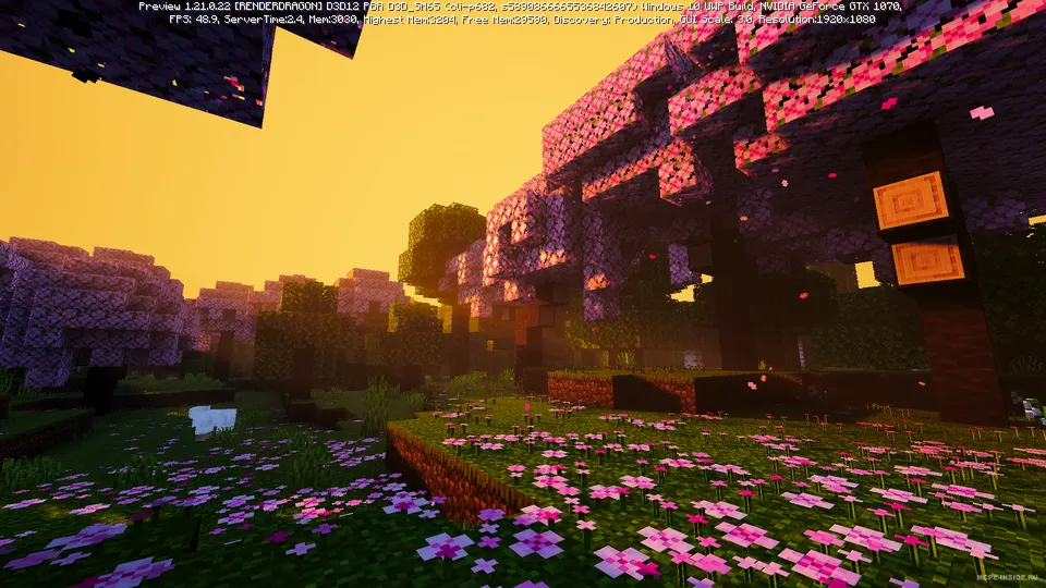 Poggy nur sochuvchi tushlar — Minecraft shader, rasm 2