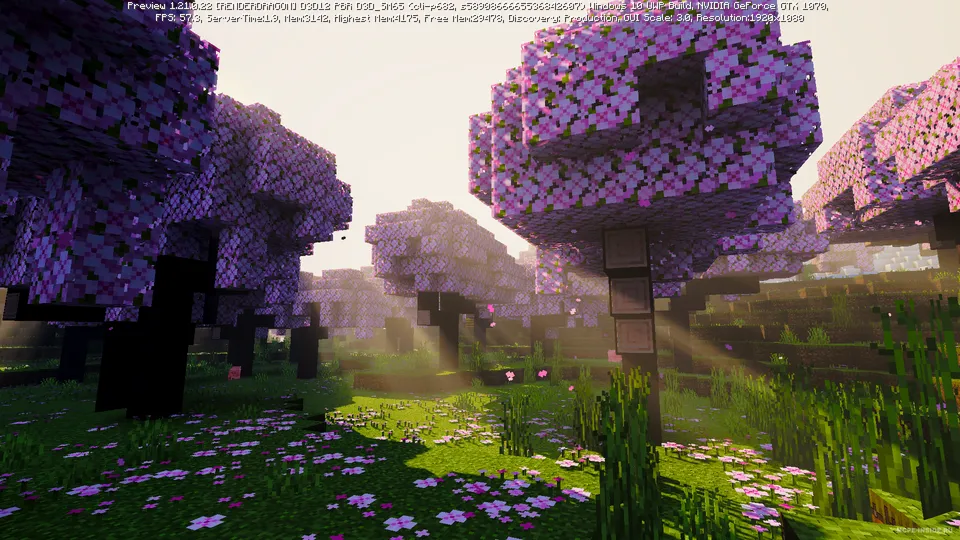 Poggy nur sochuvchi tushlar — Minecraft shader, rasm 4