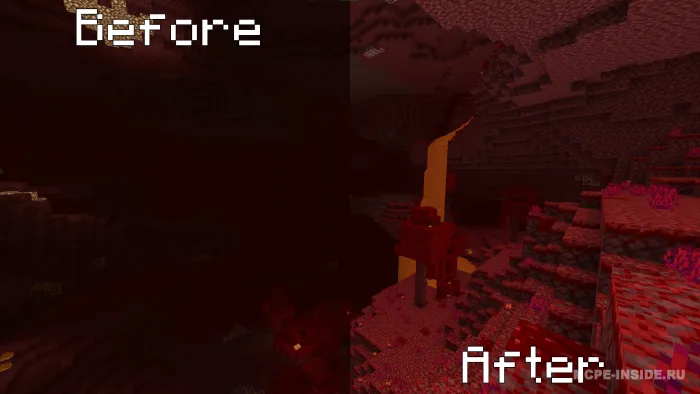 Maksimal ko'rish — Minecraft shader, rasm 3
