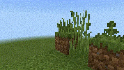 O'tlar, barglar va o'simliklar animatsiyasi — Minecraft shader, rasm 1