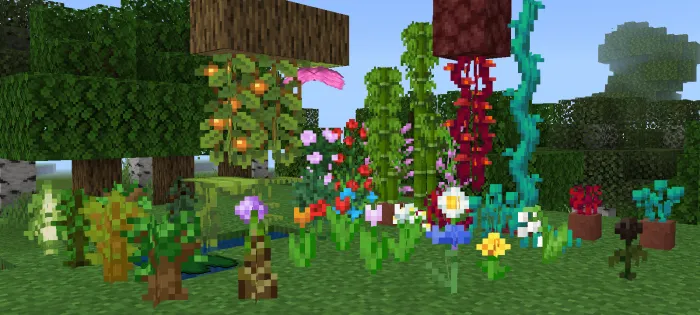 Barglar va suv animatsiyasi — Minecraft shader, rasm 2