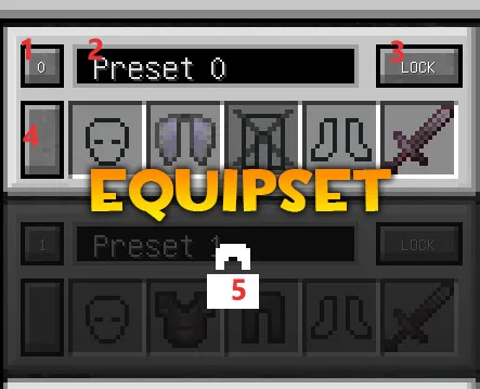 EquipSet (EqS) — Minecraft mod, rasm 1