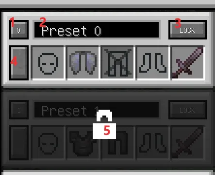 EquipSet (EqS) — Minecraft mod, rasm 2