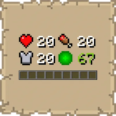 Numerical HUD — Minecraft mod, rasm 1