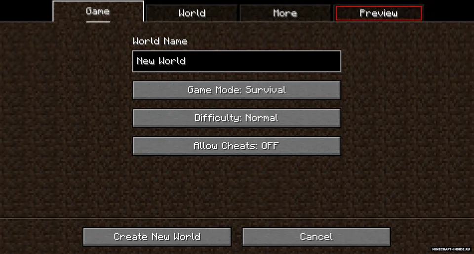 World Preview — Minecraft mod, rasm 2