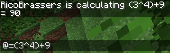 ChatCalculator — Minecraft mod, rasm 2