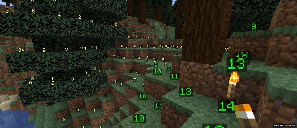 Light Level Overlay Display — Minecraft mod, rasm 2