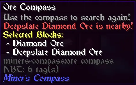 Miner's Compass — Minecraft mod, rasm 2