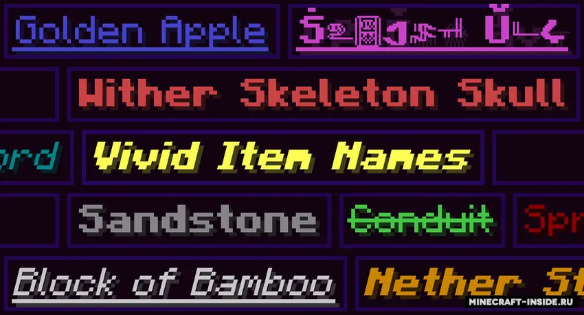 Vivid Item Names (VIN) — Minecraft mod, rasm 2