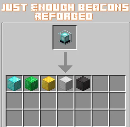 Just Enough Beacons Reforged — Minecraft mod, rasm 1