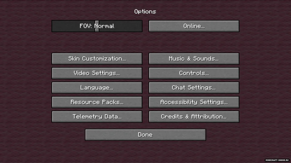 YUNG's Menu Tweaks — Minecraft mod, rasm 2