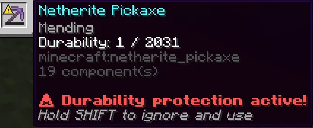 Breaking Warning — Minecraft mod, rasm 2