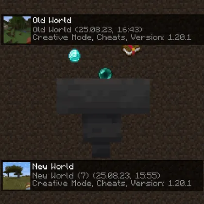 Your Items to New Worlds — Minecraft mod, rasm 1