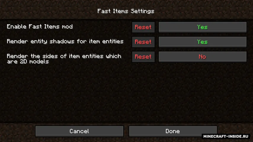 Fast Items — Minecraft mod, rasm 4