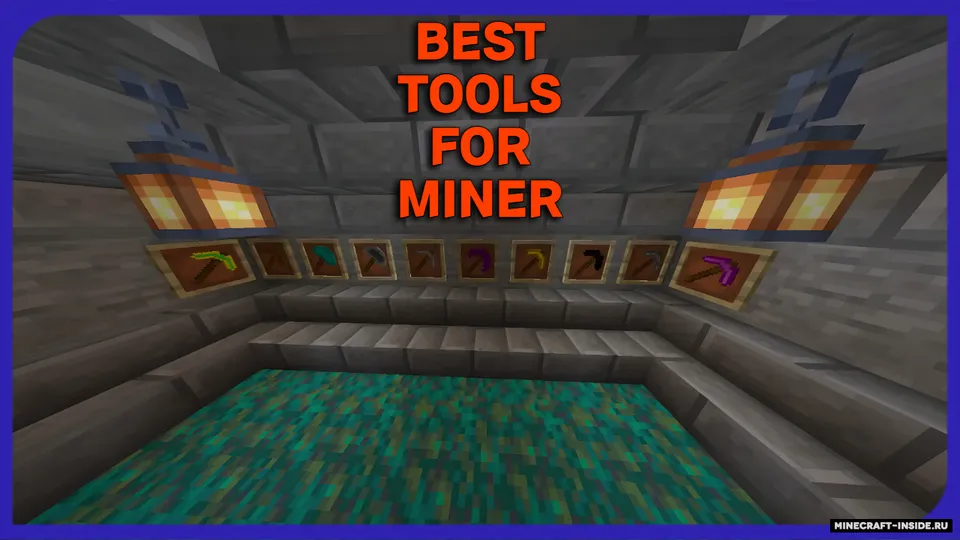 Best tools for miner — Minecraft mod, rasm 4