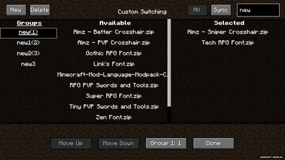 Resource Switcher — Minecraft mod, rasm 2