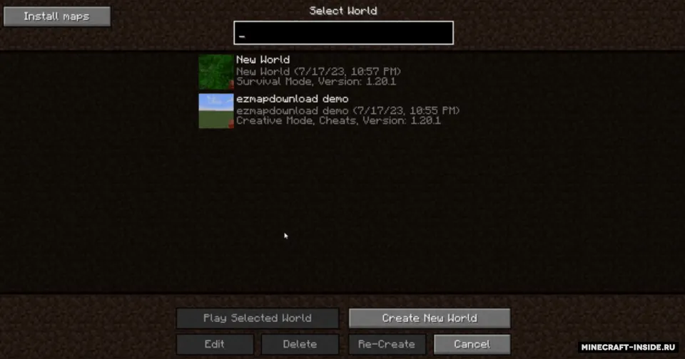 World Download Button (EasyMapDownload) — Minecraft mod, rasm 4
