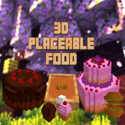 .3D Placeable Food — Minecraft mod, rasm 1