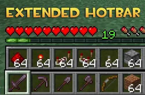 Extended Hotbar — Minecraft mod, rasm 1