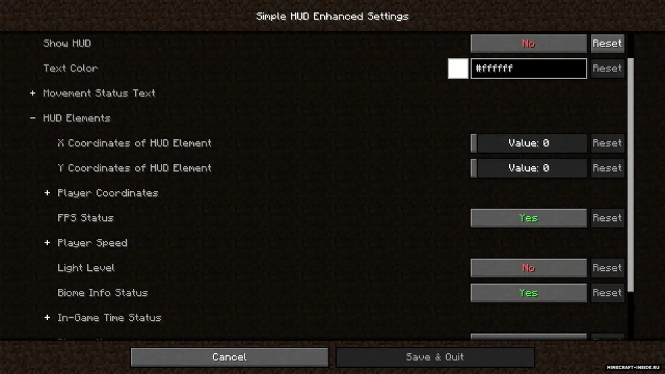 Simple HUD Enhanced — Minecraft mod, rasm 3