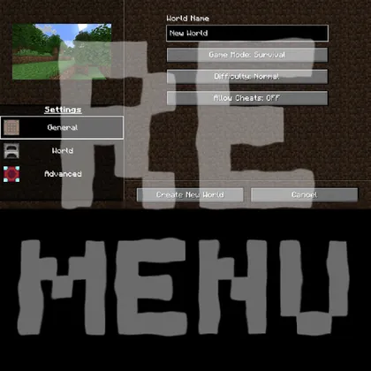 Reimagined World Menu — Minecraft mod, rasm 1