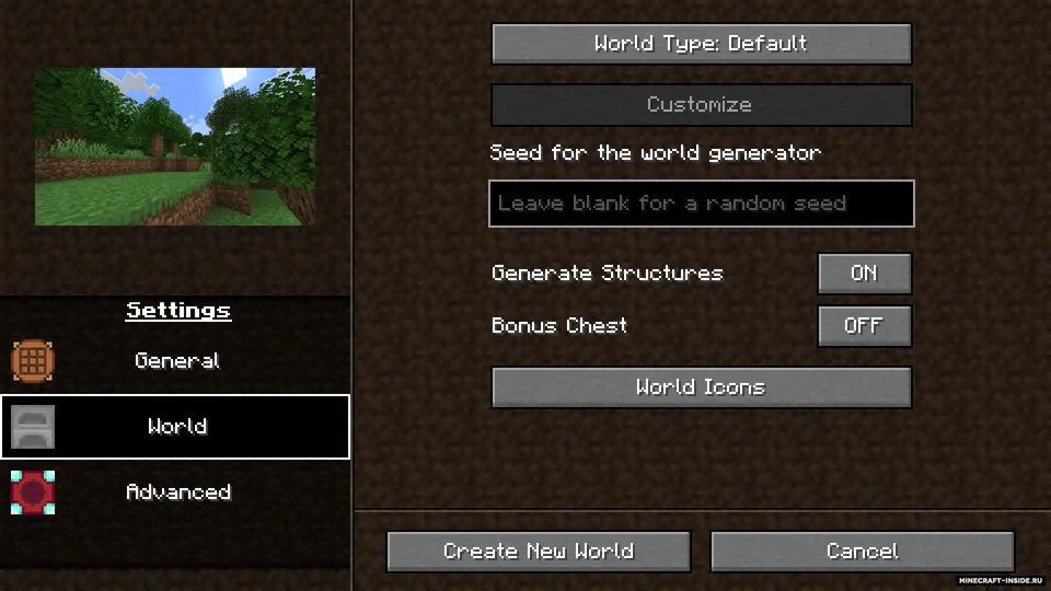 Reimagined World Menu — Minecraft mod, rasm 3