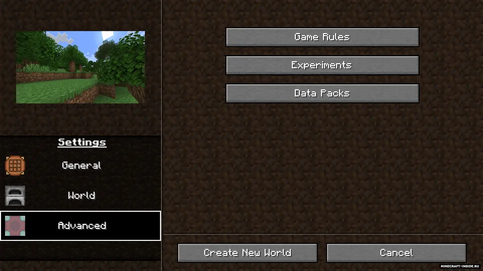 Reimagined World Menu — Minecraft mod, rasm 4