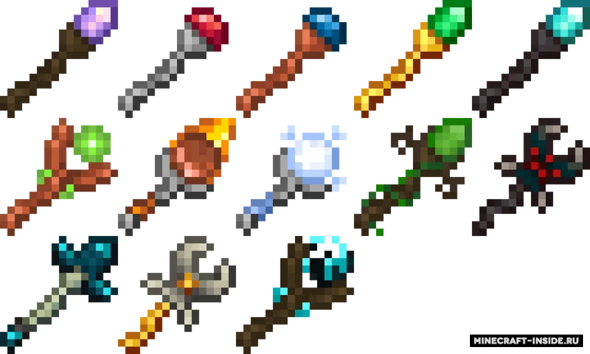 Kaupenjoe's Magnificent Magic Staffs — Minecraft mod, rasm 2