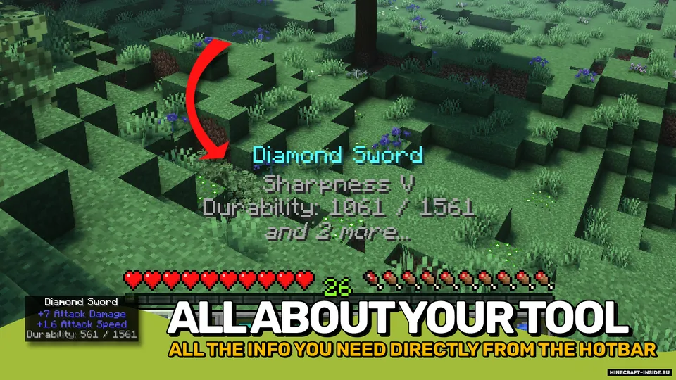 Held Item Tooltips — Minecraft mod, rasm 2