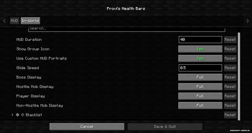 Provi's Health Bars — Minecraft mod, rasm 4