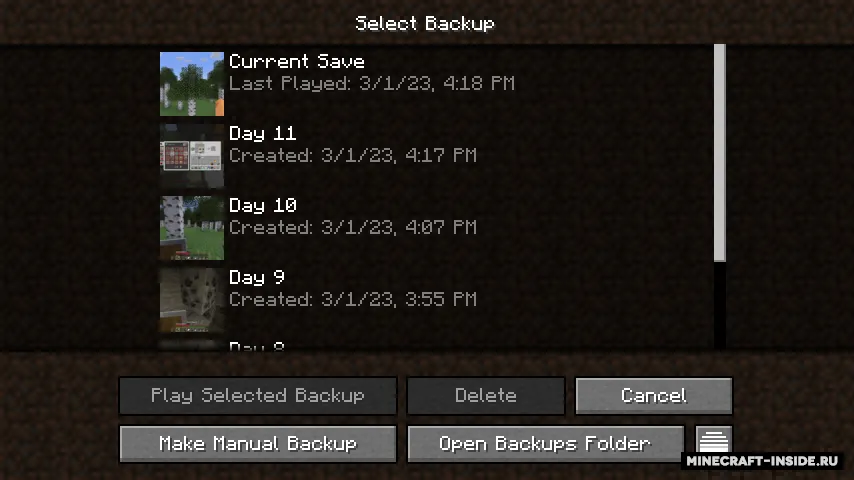 Rollback — Minecraft mod, rasm 2