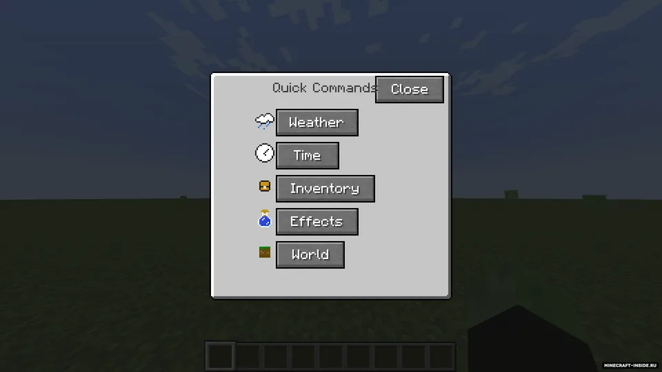 Quick Commands Menu — Minecraft mod, rasm 2