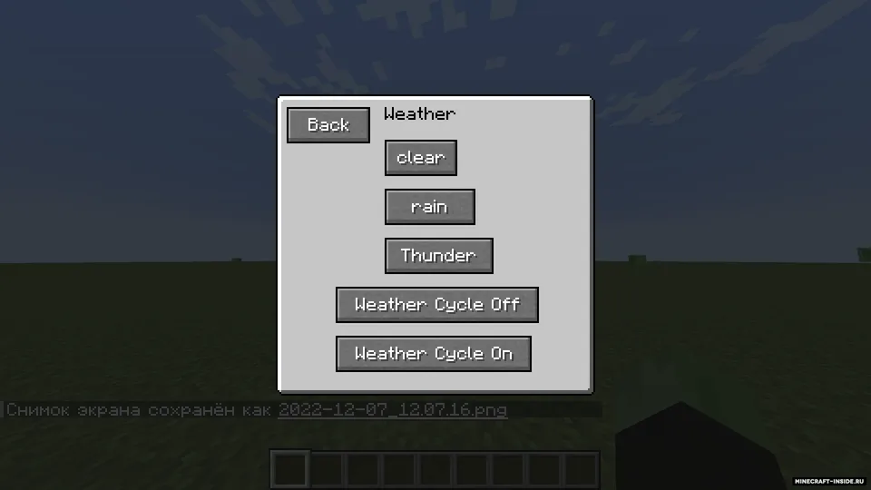 Quick Commands Menu — Minecraft mod, rasm 3