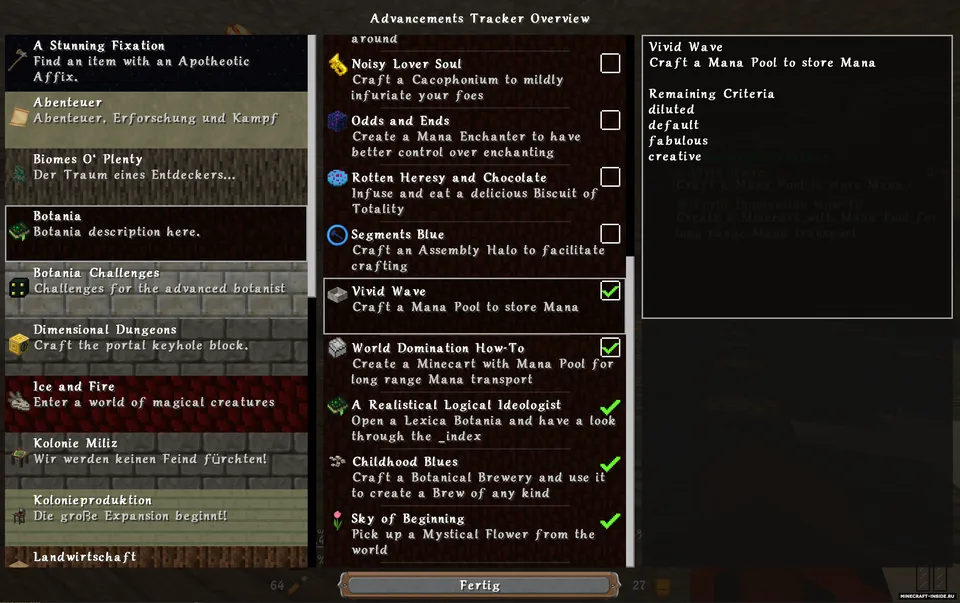 Advancements Tracker — Minecraft mod, rasm 4