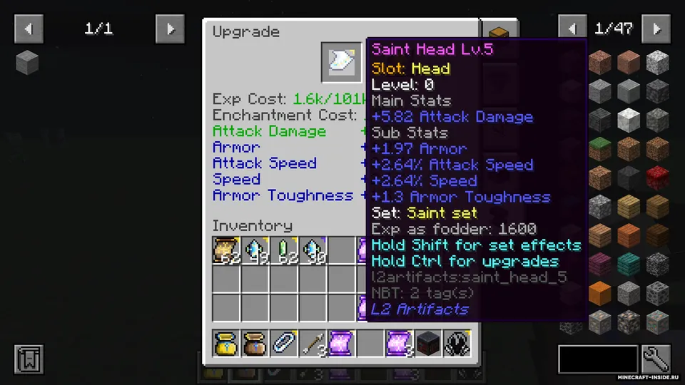 L2 Artifacts — Minecraft mod, rasm 7