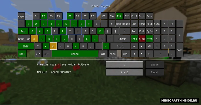 Visual Keymap — Minecraft mod, rasm 2