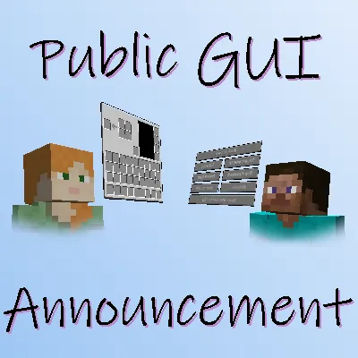 Public Gui Announcement — Minecraft mod, rasm 1