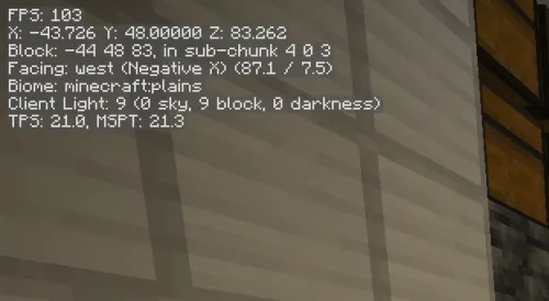 InfoHUD — Minecraft mod, rasm 1