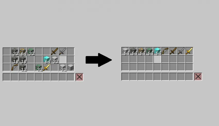 Sort Inventory — Minecraft mod, rasm 2