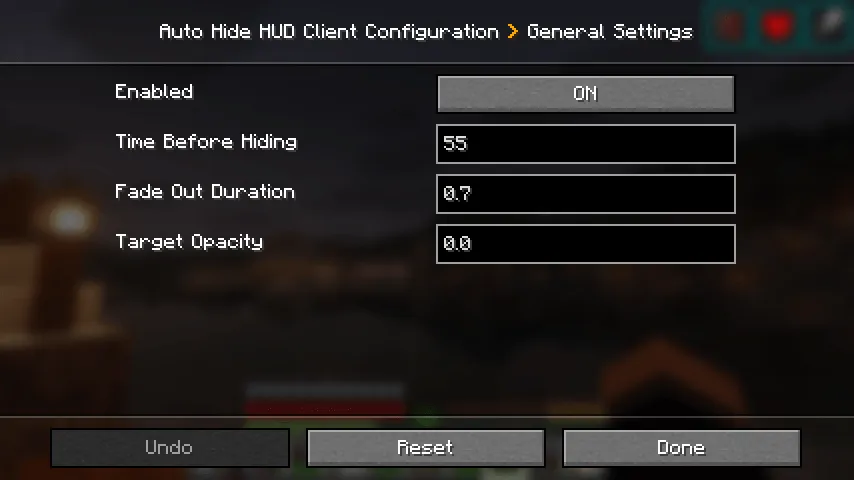 Auto Hide HUD — Minecraft mod, rasm 4